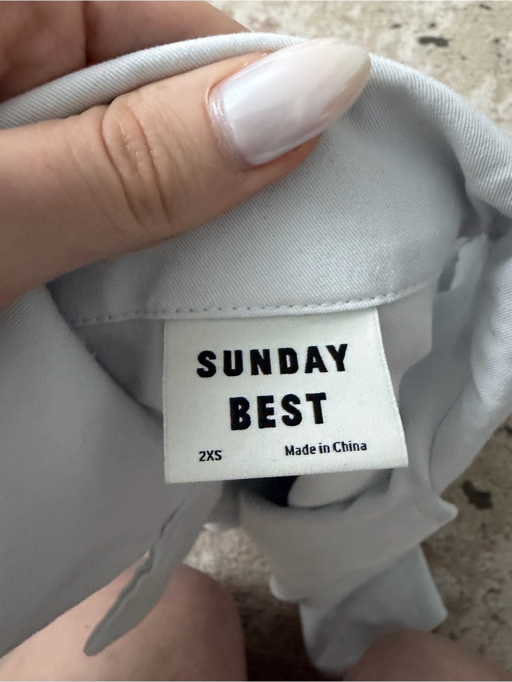 Aritzia Sunday Best Tuesday Shirt Size XXS - Light Blue - Picture 3 of 3
